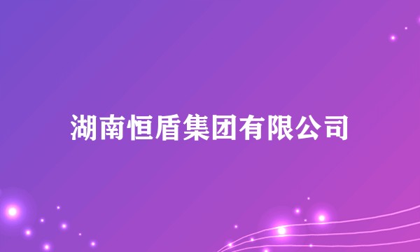 湖南恒盾集团有限公司